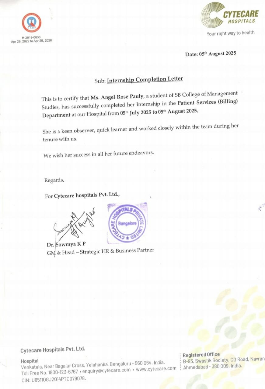 Internship Certificate